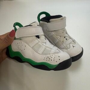 Jordan 6 Retro Green/White Size 6C
